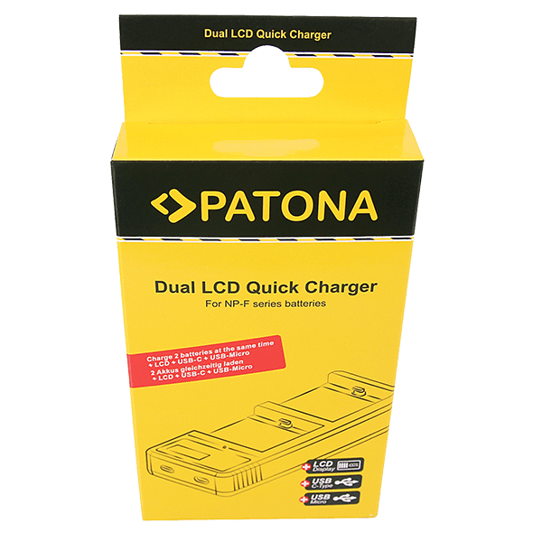 Dual LCD USB Ladegerät Sony F550 F750 F970 FM50