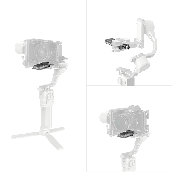 SmallRig Schnellwechselplatte zu DJI RS 4 Mini 5336 in Anwendung