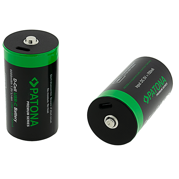Wiederaufladbarer Batterie USB-C LR20 Mono D Akku von Patona detail