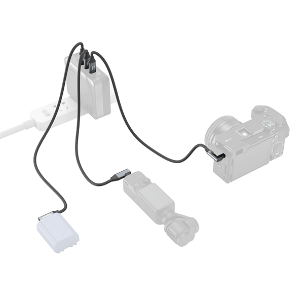 SmallRig USB-C straight to USB-C angled data cable 60cm 4791 SmallRig USB-C straight to USB-C angled data cable 60cm 4791