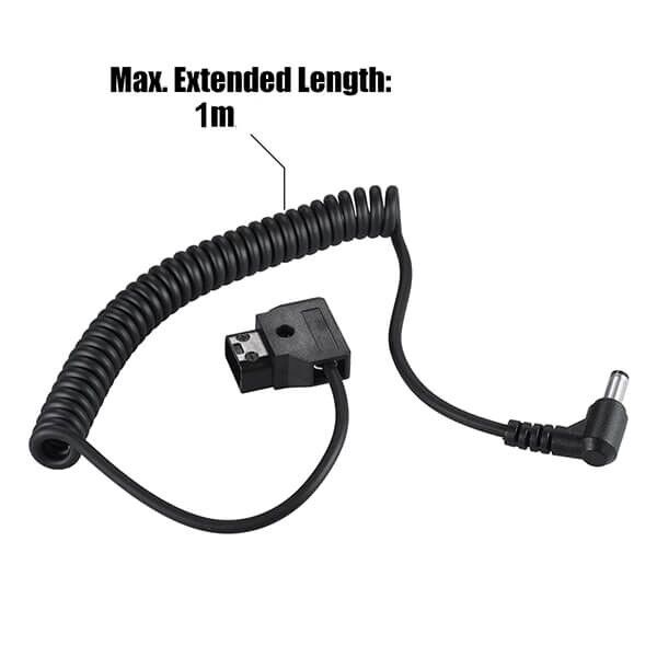 DC 5,5 x 2,1 mm auf D-Tap Spiralkabel maximale Länge DC 5,5 x 2,1 mm auf D-Tap Spiralkabel maximale Länge