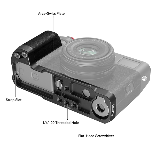 SmallRig Handgriff passend zu Fujifilm X100VI und X100V in schwarz 4556
