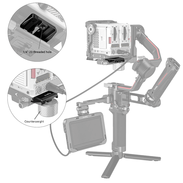 SmallRig quick release Plate for DJI RS 2 and RSC 2 Gimbal 3158