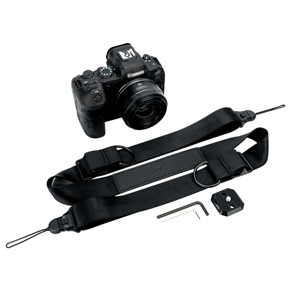 Kameragurt breit in schwarz mit Schnellverschluss QRS-D1-Black von JJC Ansicht