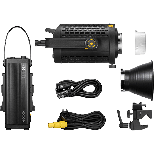 Godox UL150 II geräuschloses LED Licht mit Bowens Anschluss Lieferumfang