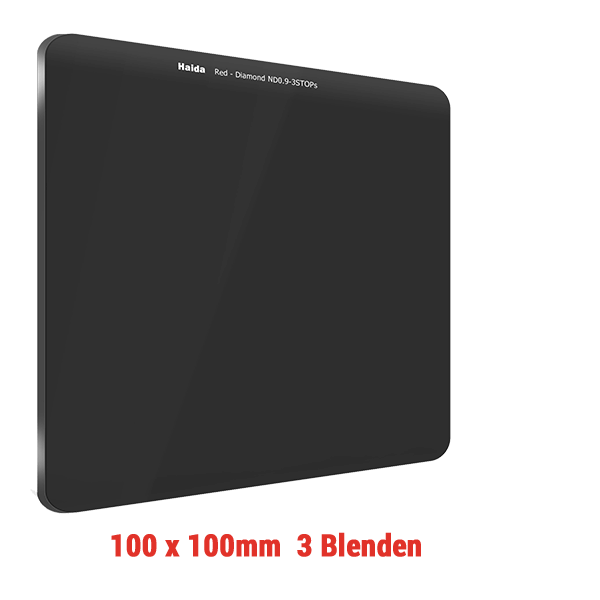 Graufilter 100x100 3 Blenden 8fach ND Glas Filter Red-Diamond