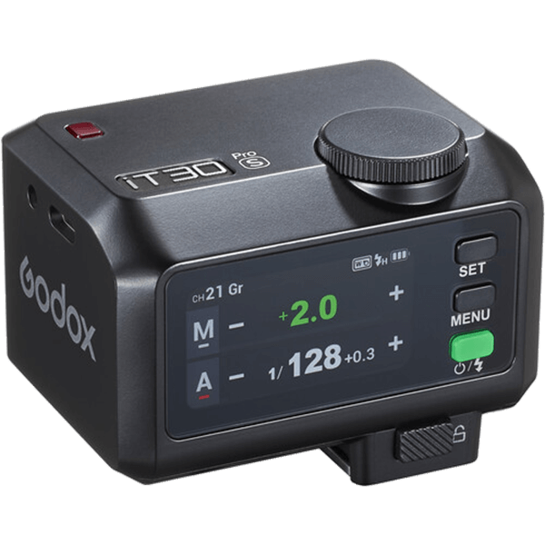 Rückseite des Godox IT30Pro mit LCD