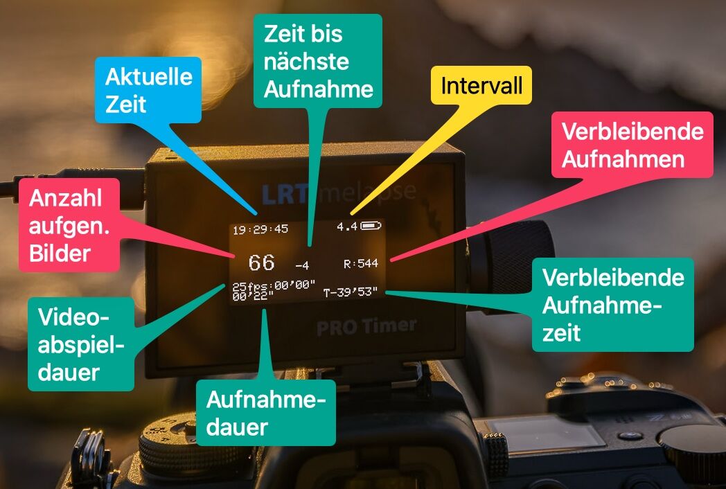 LRTimelapse Pro Timer 3.5 Display erklärungt LRTimelapse Pro Timer 3.5 Display erklärungt