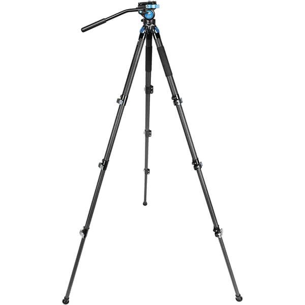 Sirui L-324F Carbon Camera Tripod with VA-5X Fluid Video Head, fully extended