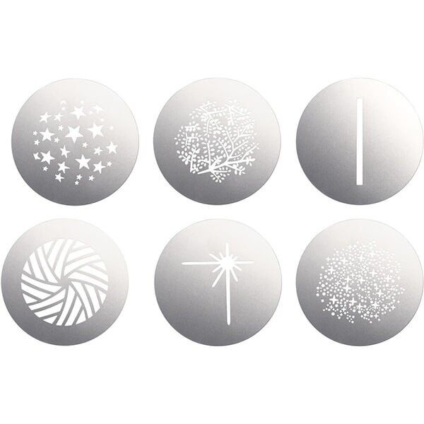 Godox Gobo Set 3 mit 6 Aluminium-Gobos, 66 mm Durchmesser Godox Gobo Set 3 mit 6 Aluminium-Gobos, 66 mm Durchmesser