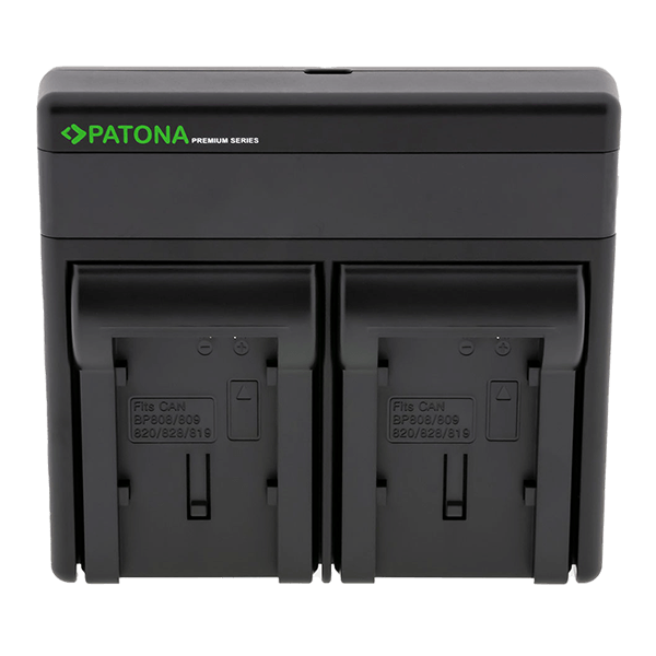 Ladegerät Kamera Akku Dual zu Canon BP-808 USB-C stehend Ladegerät Kamera Akku Dual zu Canon BP-808 USB-C stehend