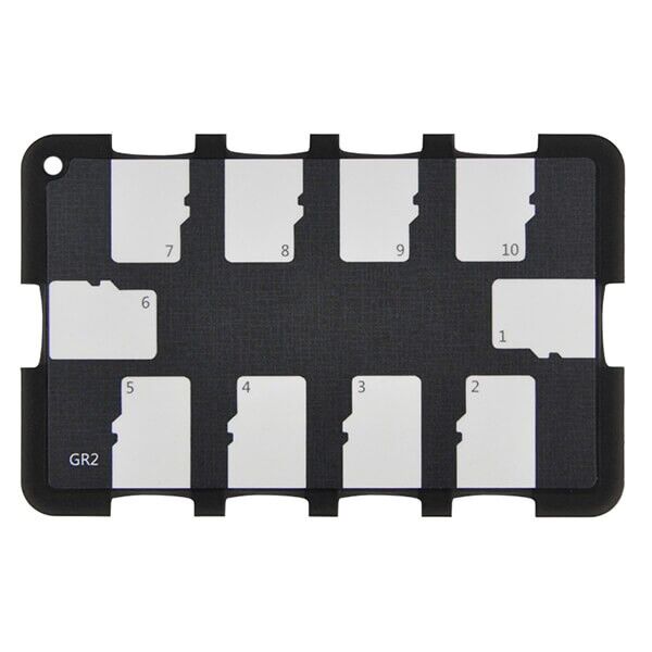 Close-up view of the JJC case for Micro SD memory cards Close-up view of the JJC case for Micro SD memory cards