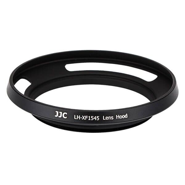 Front view of the lens hood for Fujifilm XC 15-45mm