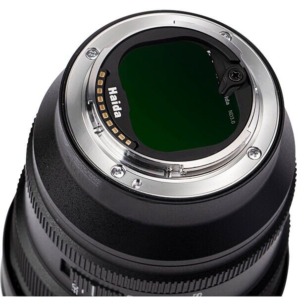 Haida Rücklinsen Halter zu Sony 14mm f 1.8 GM mit Filter in Objektiv montiert Haida Rücklinsen Halter zu Sony 14mm f 1.8 GM mit Filter in Objektiv montiert