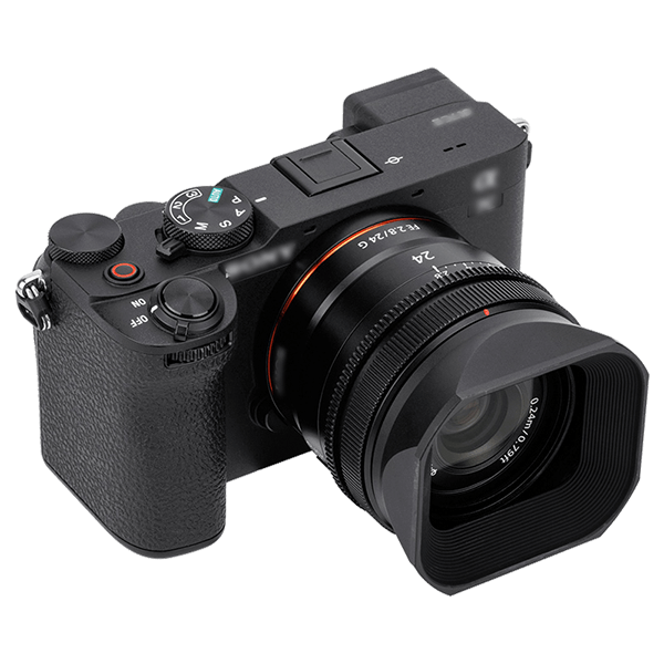 Gegenlichtblende wie Sony ALC-SH166 von JJC montiert