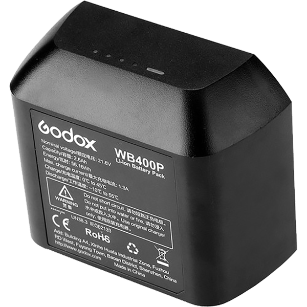 Godox WB400P Akku für AD400Pro und AD400Pro II Frontansicht