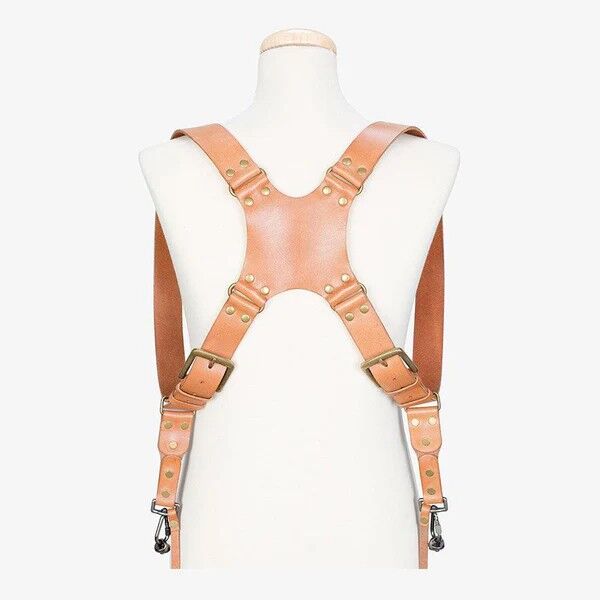 Bronkey Berlin 503 Double Camera Strap Leather Tan, back View