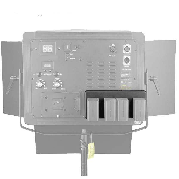 Adapterplatte NP-F Akku auf V-Mount 4-Slot