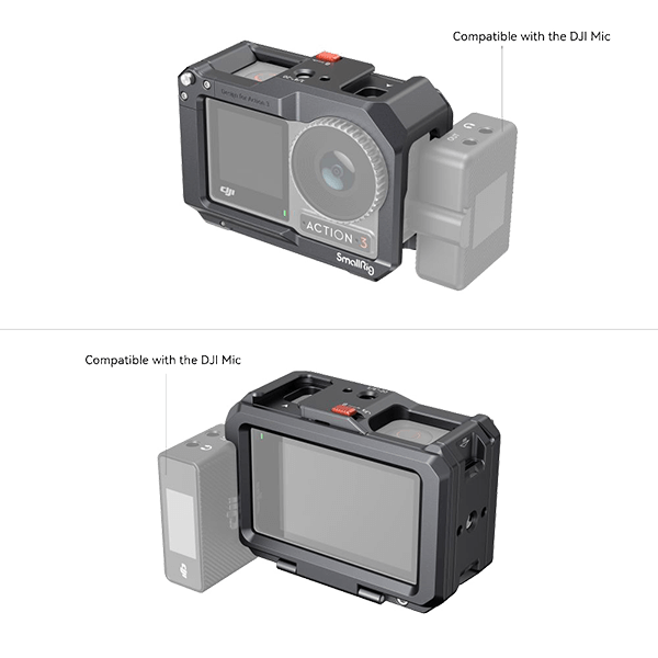 SmallRig Kaefig zu DJI Osmo Action 3 4119 mit Mikrofon