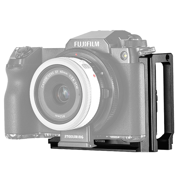L-Winkel passend zu Fujifilm GFX100S und 50S II seitlich