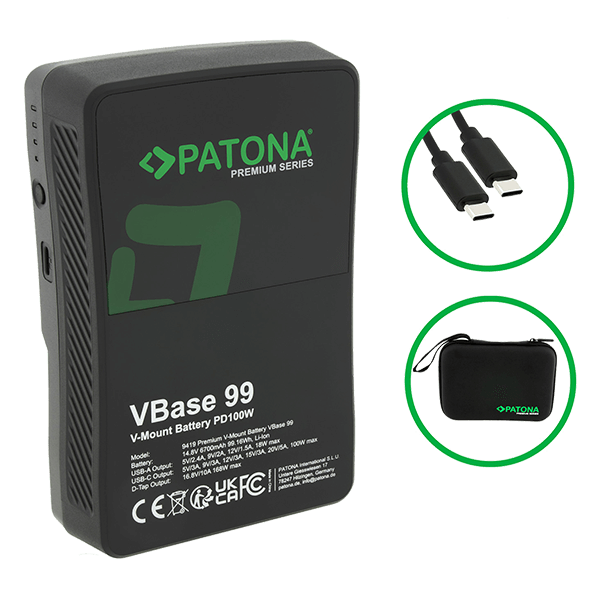 Vorderseite des Akkus mit LED-Anzeige