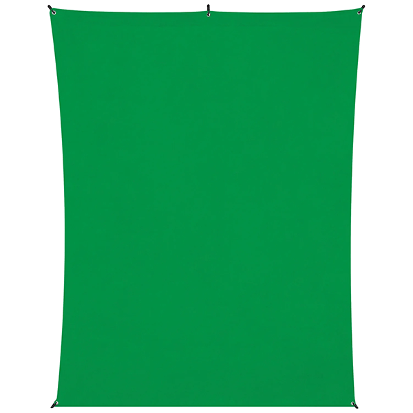 Greenscreen Westcott X-Drop Hintergrund Kit mit grünem Stoff 150 auf 210cm front