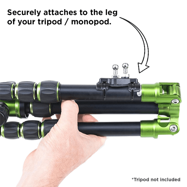 Spider Tripod Kit am Kamerastativ befestigt