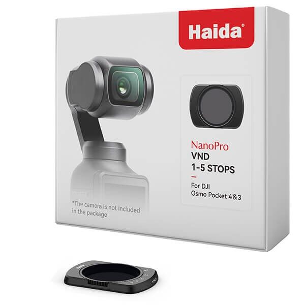 Haida Mist Black Filter DJI Osmo Pocket 4 oder 3 Verpackung mit Filter 