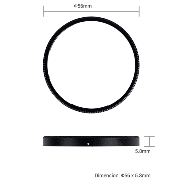 Objektiv-Dekorationsring zu Ricoh GR IIIx wie GN-2 in Blau Abmessungen