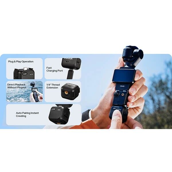 Godox Cube OP3 on DJI Osmo Pocket 3 Godox Cube OP3 on DJI Osmo Pocket 3