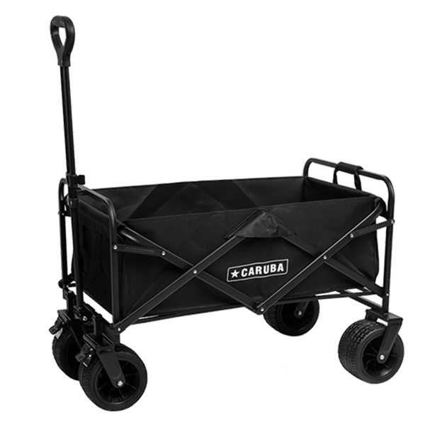 Foldable transport trolley in black