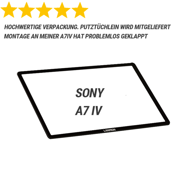 Displayschutz passend zu Sony A7 IV mit Bewertung