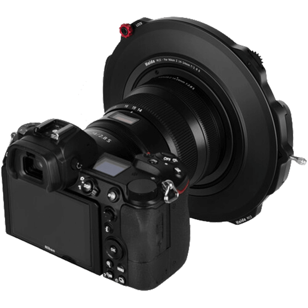 Haida M15 Adapter Ring zu Nikon Z 14-24mm f2.8 S Objektiv an Kamera seitlich