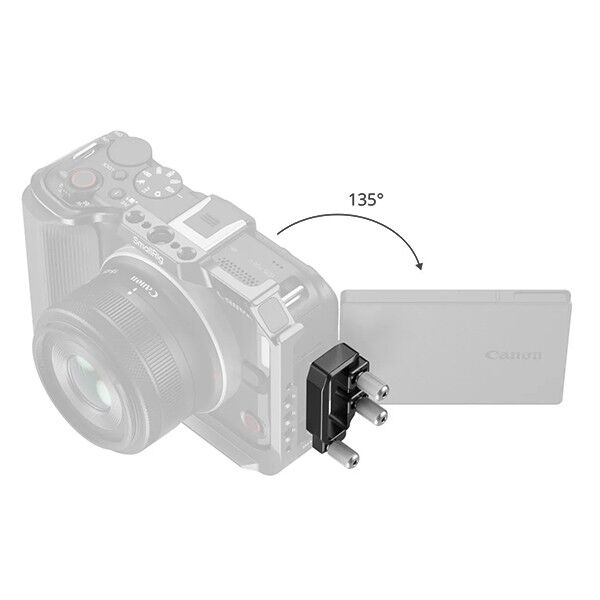 HDMI and USB-C cable clamp for Canon EOS R50 V Cage Detailed view