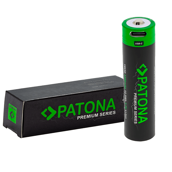 Rechargeable 18650 battery 3300mWh Patona