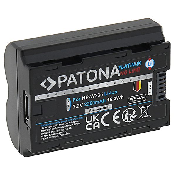 Battery Fujifilm NP-W235 with USB-C input from Patona