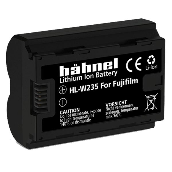 Hähnel HL-W235 Akku wie Fujifilm NP-W235 seitlich