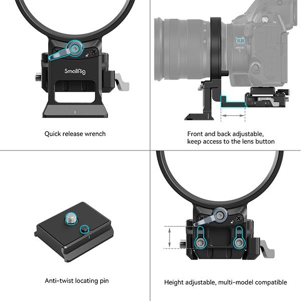 SmallRig 4306 drehbare Montageplatte speziell zu Nikon Z Kameras SmallRig 4306 drehbare Montageplatte speziell zu Nikon Z Kameras