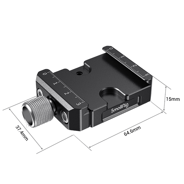 Arca Schnellwechselplatte zu diversen Gimbeln von DJI und ZHIYUN von SmallRig Abmessungen