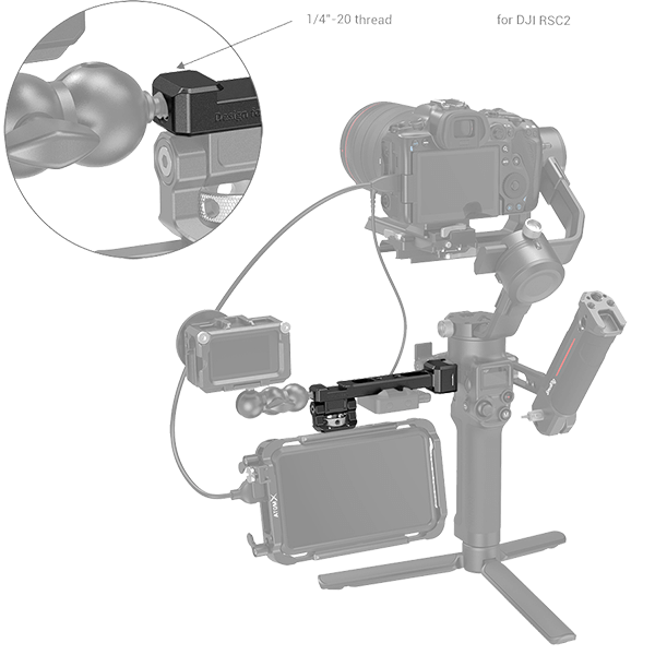 SmallRig Monitor Mount with Nato Clamp for DJI RS 2 and RSC 2 3026