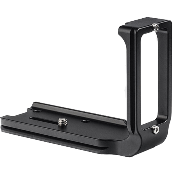 L-Winkel zu Nikon D850 ohne Batteriegriff von Sunwayfoto Seitenansicht