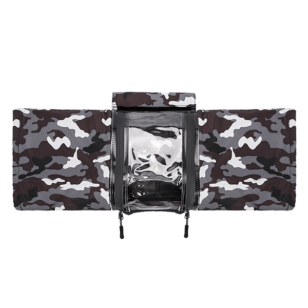 Rain cover for mirrorless cameras in camouflage color
