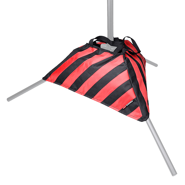 Sandbag to lamp tripod on tripod base