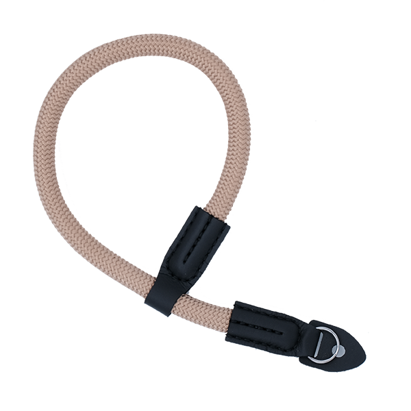 Climbing Rope Camera Wrist Strap in light brown