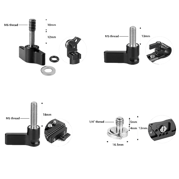 SmallRig Screw Ratchet Wingnut Set 3995 SmallRig Screw Ratchet Wingnut Set 3995