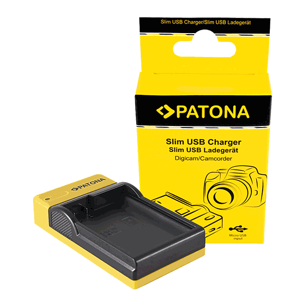Slim Micro-USB Ladegerät für Nikon EN-EL15 von Patona
