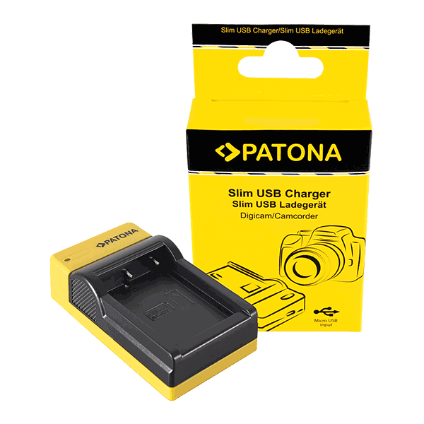 Slim Micro-USB Charger for Fujifilm NP-W126 by Patona