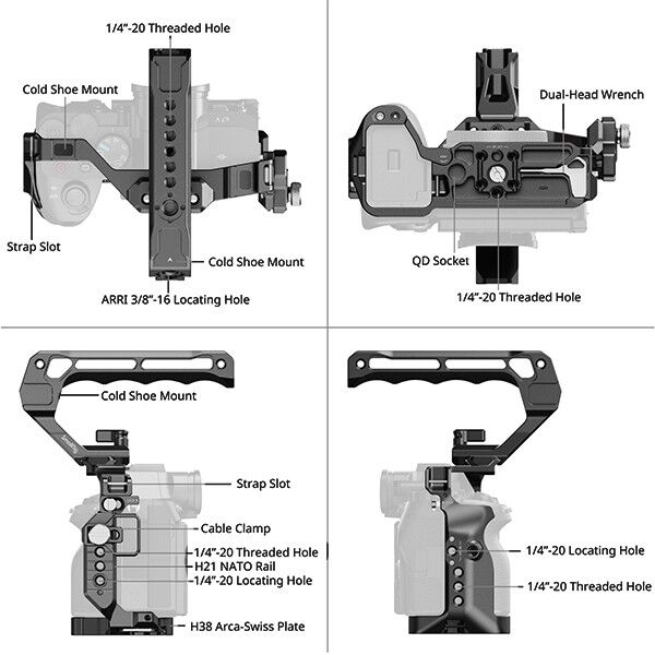 SmallRig Erweiterungscage montiert Sony A7R V
