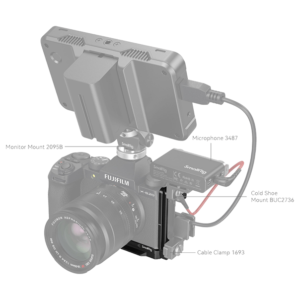 SmallRig L-Winkel zu Fujifilm X-S20 4231 mit Zubherör