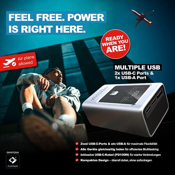 Powerbank zur mitnahme in Flugzeug geeignet